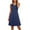 Navy, variant on Womens Dresses Midi Boho Plus Size Beach Tank Dress Sleeveless V Neck Pink Ladies Sundress XL
