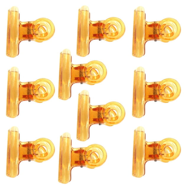 Seitruly Caliente ! 10 Uds. De pinzas de pellizco de plástico acrílico con curva C, pinzas portátiles para uñas, Gel Juegos de manicura Naranja