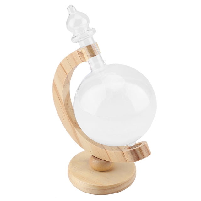 Glass, 8.5in Glass Creative Globe-Shaped Glass Bottle Desktop Weather Station Weather Predictor Home Decor