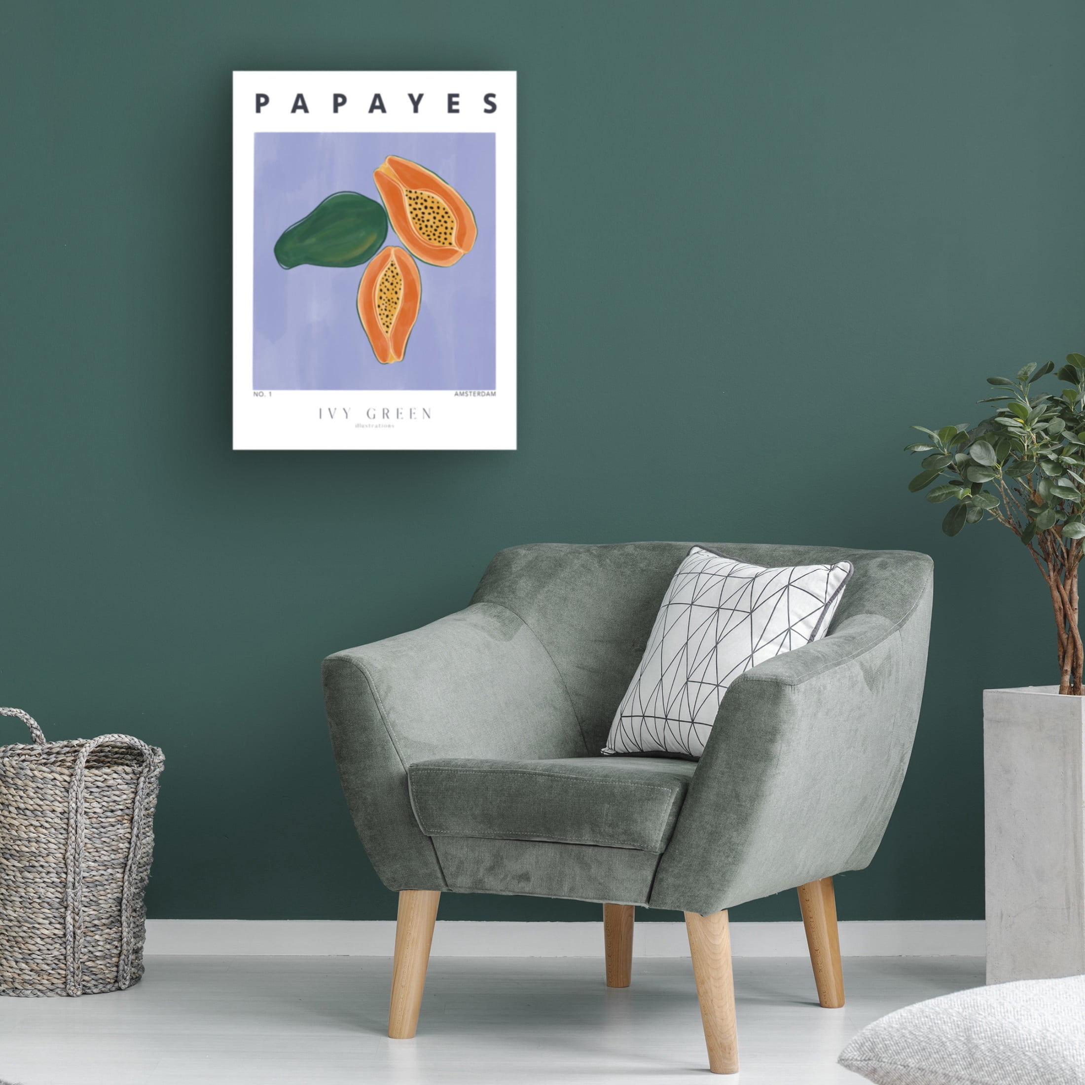 Trademark Fine Art Ivy Green Illustrations Papayes Canvas Wall Art
