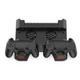thumbnail image 2 of PS4 5-in-1 Multifunctional Cooling Stand with LED Lights - Upgraded Base for PS4/PS4 Slim/PS4 Pro | Turbo Fan, 10-Slot Disc Storage, Dual Controller Charger, Anti-Slip Design & LED Accent Lighting, 2 of 5
