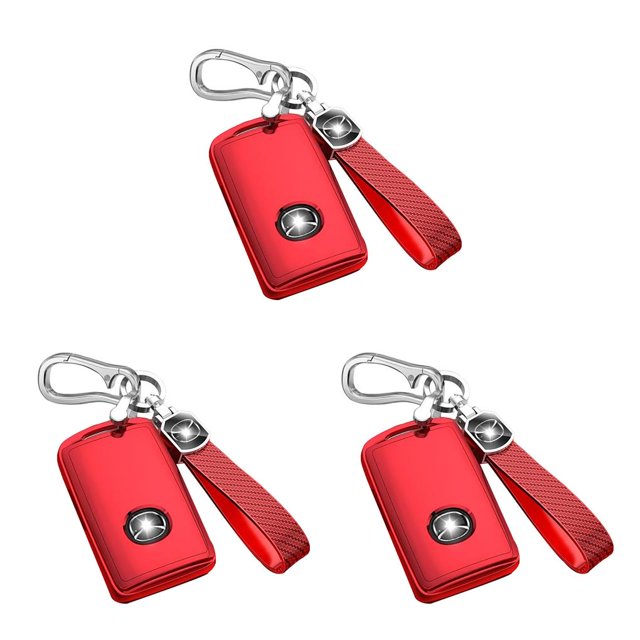 Scienceny TPU Auto Key Fob Portátil Desmontable Elegante Reemplazo de accesorios de estuche protector Reemplazo para CX-5 / CX-30 / CX-9 2020-2021 Rojo Type1 NO1 Scienceny CBP376317