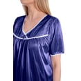 thumbnail image 5 of Ezi Women's Satin Silk Short Sleeve Lingerie Nightgown, 5 of 5