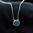 thumbnail image 3 of Rosec Jewels Bezel Set London Blue Topaz Necklace for Women - 2 Carat - AAA Grade - December Birthstone Necklace with Jewelry Box, 925 Sterling Silver, 3 of 8