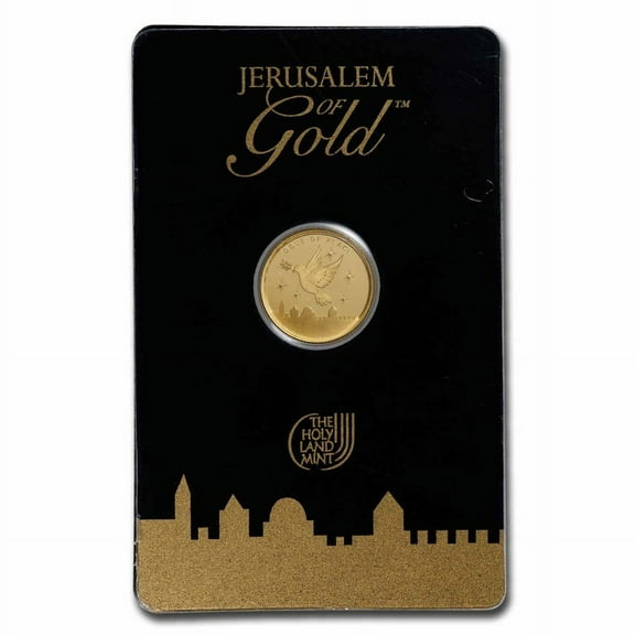 2023 Holy Land Mint Dove of Peace 1/10 oz Gold Round - In Graphic Assay
