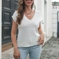 thumbnail image 4 of Fesfesfes Women Sweater V-neck Vest Sweater Women Sweater Vest Outer Wear Inner Wear Fall And Winter New Under $10, 4 of 9