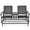 Black, variant on ANGELES HOME 2-Person Outdoor Swing Glider with Mesh Fabric and Center Tempered Glass Table , Patio Double Swing Rocking Chair Loveseat, Beige