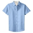 thumbnail image 6 of Yellow Rooster Womens Short Sleeve Easy Care Shirt Light Blue/Light Stone S, 6 of 7