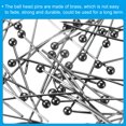 thumbnail image 5 of Uxcell 100 Pcs Dark Gray Ball Head Pins 1.97 inch Wire Head Pins 24 Gauge Brass Head Pins for DIY Craft Jewelry Making, 5 of 7