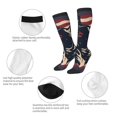 thumbnail image 3 of Xecao Patriotic Bulldog Art Print Compression Socks for Both Men And Women for Running, Travel, Flight, Nurse, 3 of 6