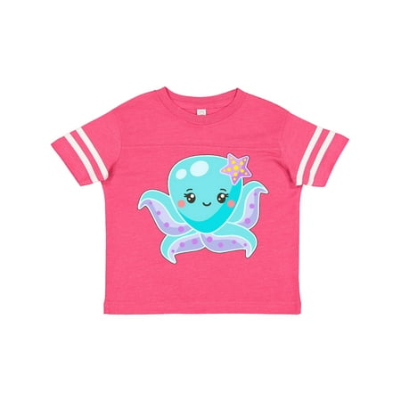 

Inktastic Cute Octopus Blue with Star Gift Toddler Boy or Toddler Girl T-Shirt