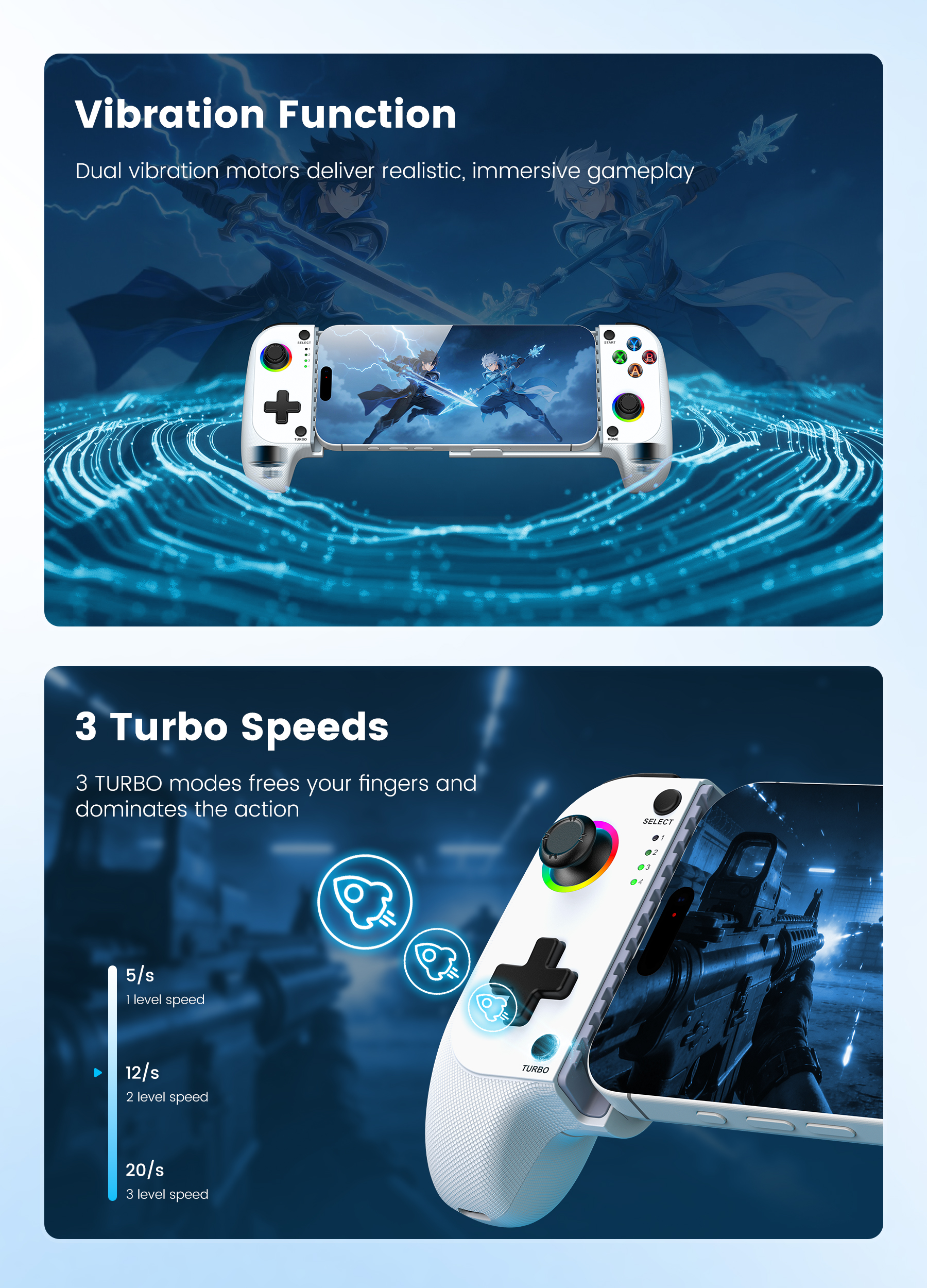 Esywen Mobile Gaming Controller Wireless White photo 5