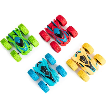 4 Pack 360 Degree Rotation 4 Wheels Drive Mini Car Toys for Kids ...