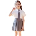thumbnail image 3 of Shadoumai Uniform Skirts for Girls Elastic High Waist Pleated Tennis Skirt School Outfits with Undershorts, 3 of 7
