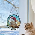 thumbnail image 4 of Tortoise Ornament Christmas 2025, Tortoise Stained Glass Hanging Panel – Radiant Glass Window Art, Perfect for Wildlife Decor, 4 of 5