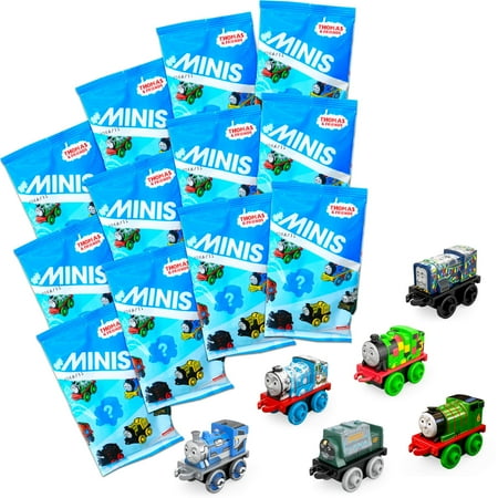 Fisher-Price Thomas & Friends Minis Engines Blind Bags Gift Set Party Bundle - 12 Pack Thomas The Train Blind Bags for Kids Party Favors