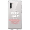 thumbnail image 1 of DistinctInk Clear Shockproof Hybrid Case for Samsung Galaxy Note 10 (6.3" Screen) - TPU Bumper Acrylic Back Tempered Glass Screen Protector - Can't Keep Calm I'm a Baseball mom, 1 of 1