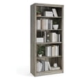 thumbnail image 3 of Qinaqin 71-Inch Alto 5-Tier Abierto Almacenamiento de Profundidad Madera Bookcase en Ivory Blanco Floor Pie cm Profundidadisplay Estante para Dormitorio Living, 3 of 5