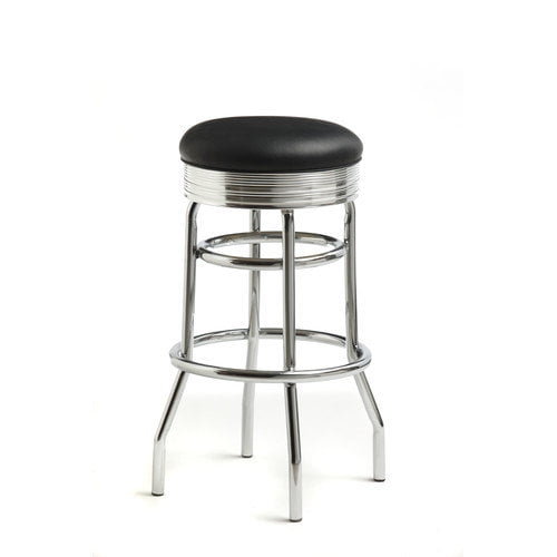 Classic Retro Retro 30'' Swivel Bar Stool with Cushion