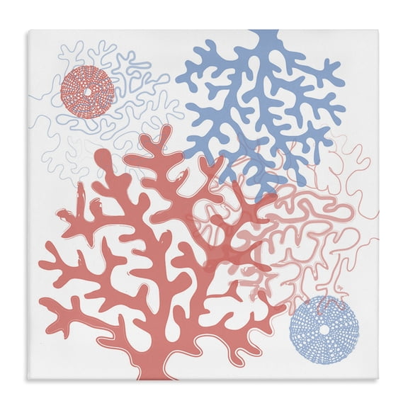 Stupell Industries Modern Abstract Coral & Urchins Canvas Art, 17 x 17, by Martina Pavlova