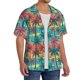 thumbnail image 2 of Balery Hawaii Palms Camisa Casual de Manga Corta con Botones para Hombre, Texturizada, Estilo Cubano, para Playa, Verano-XX-Large, 2 of 5