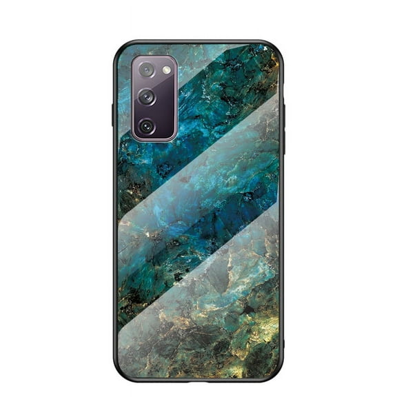 Allytech Galaxy S20 FE 5G Case, Galaxy S20 FE Case, Marble Case Cover Tempered Glass Back Cover Anti-scratch Shockproof Wireless Charging Support Case for Samsung Galaxy S20 FE / S20 Fan Edition