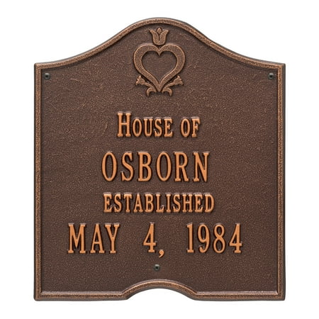 Aluminum Anniversary Gifts Personalized Whitehall Products Pennsylvania Dutch Anniversary Plaque with White/Gold Finish ()