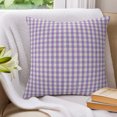 thumbnail image 3 of Pillow Covers 24x24 Set of 2, Buffalo Plaid Throw Pillow Covers Decorative Couch Cushion Cover, Farmhouse Purple Checkered Vintage Grid Microfiber Soft Square Pillowcases for Bedroom Living Room Sofa, 3 of 9