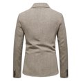thumbnail image 4 of Awdenio Men's Single Button Casual Business Solid Color Herringbone Suit Jacket, 4 of 8