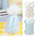 thumbnail image 2 of Exquisite Dog Vest - Wrapping with Traction Ring - Peach Pattern - Pet Puppy Dog Sleeveless Summer Shirt - Daily Wear, 2 of 8