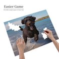 thumbnail image 2 of Dog Running On Beach Seascape 500-Piece Wooden Jigsaw Puzzle for Adults, Fun & Challenging Family Brain-Teaser, Perfect Home Decor & Gift, 2 of 7