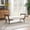 Beige, variant on Demi Bonn 52" Mid Century Bench with Walnut Wood Leg, Channeled Upholstered Footrest Stool for Living Room, Bedroom, Entryway, Brown