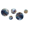 thumbnail image 2 of Designart "Captivating Liquid Ink Gold and Purple I" Abstract Marble Metal Wall Art Set of 5 Piece, 2 of 5