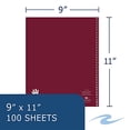 thumbnail image 2 of Cuadernos con espiral Roaring Spring Lefty 3 paquetes 11'x9' 100 hojas rayadas colores surtidos, 2 of 3