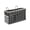 Black, variant on Black Black Canvas Hanging Storage Caddy For Bedside Organization Holds Books Electronics And Essentials With Easy Clamp Installation