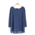 thumbnail image 4 of DPOIS Women's Casual Long Sleeve Mesh Blouse Performance Shirts Top, 4 of 6