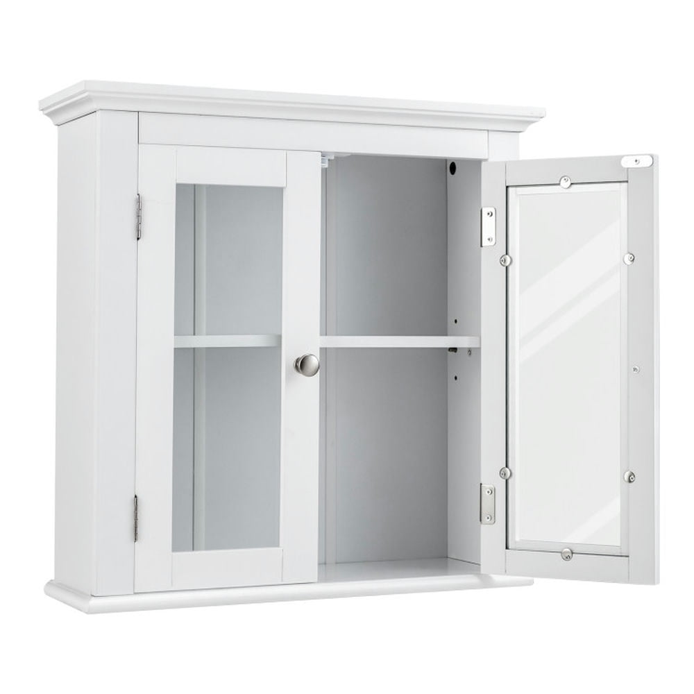 Finihen Bathroom Wall Cabinet, Wall Mounted Bathroom Cabinet, Medicine Cabinet, Wall Mounted Door Cabinet with 3-Level Adjustable Shelf, for Bathroom, White Finihen Bathroom Wall Cabinet, Wall Mounted Bathroom Cabinet, Medicine Cabinet, Wall Mounted Door Cabinet with 3-Level Adjustable Shelf, for Bathroom, White