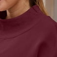 thumbnail image 5 of Lumtrix Mock Neck Sweatshirt Oversized For Women Turtleneck Cute Lightweight Pullover Long Sleeve Tops Fashion Clothes Casual Fall Winter Sweater Wine L, 5 of 7