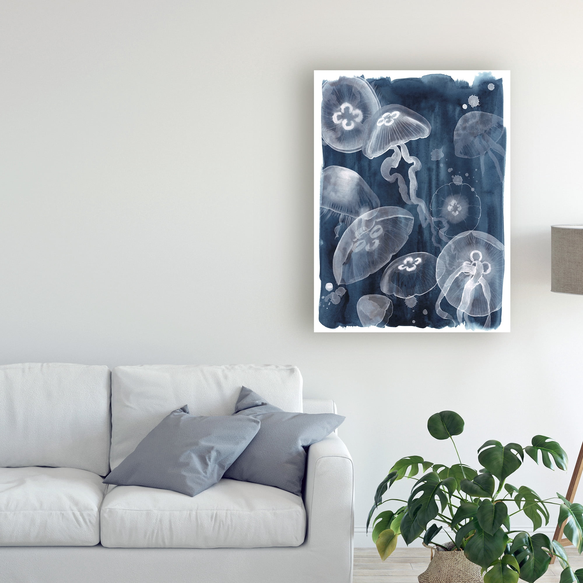 Trademark Fine Art 'Moon Jellies I' Canvas Art by Grace Popp