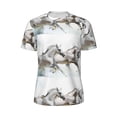 thumbnail image 6 of Rocae Running White Horses for Men's Mesh Quick-Dry Short Sleeve Workout T-Shirt,Mens Crew Neck Tee Lightweight Soft Classic T Shirts 6X-Large, 6 of 9