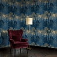 thumbnail image 2 of Boho Peel and Stick Wallpaper Magical Forest Art Golden Light Sparkling Dust Wall Mural 23.6in x 9.8ft Self Adhesive Removable Wall Paper Renter Friendly Wallpaper for Nursery Bedroom Cabinets, 2 of 8