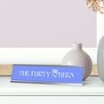 thumbnail image 3 of The Party Queen, purple silver frame, Desk sign (2x8”), 3 of 3