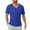 Blue, variant on XDZJLR Men'S T-Shirts Fashion Solid Color V Neck Casual Comfortable Breathable Tees