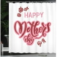 thumbnail image 3 of Ambesonne Saying Shower Curtain, Happy Mothers Day Roses, 69"Wx70"L, Pale Pink Ruby White, 3 of 4