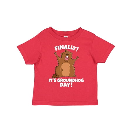 

Inktastic Finally it s Groundhog Day Boys or Girls Toddler T-Shirt