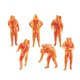 thumbnail image 5 of 6 piezas Figuras de modelo en miniatura Resina Mini People Modelas Figuras de bomberos para la decoración de la escena de bricolaje Diseño del diorama Altura de 2.8 cm, 5 of 8