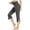 Dark Gray, variant on Capri Pants for Women High Waisted Stretch Side Split Athletic Cropped Pant Lightweight Comfy Yoga Workout Capris