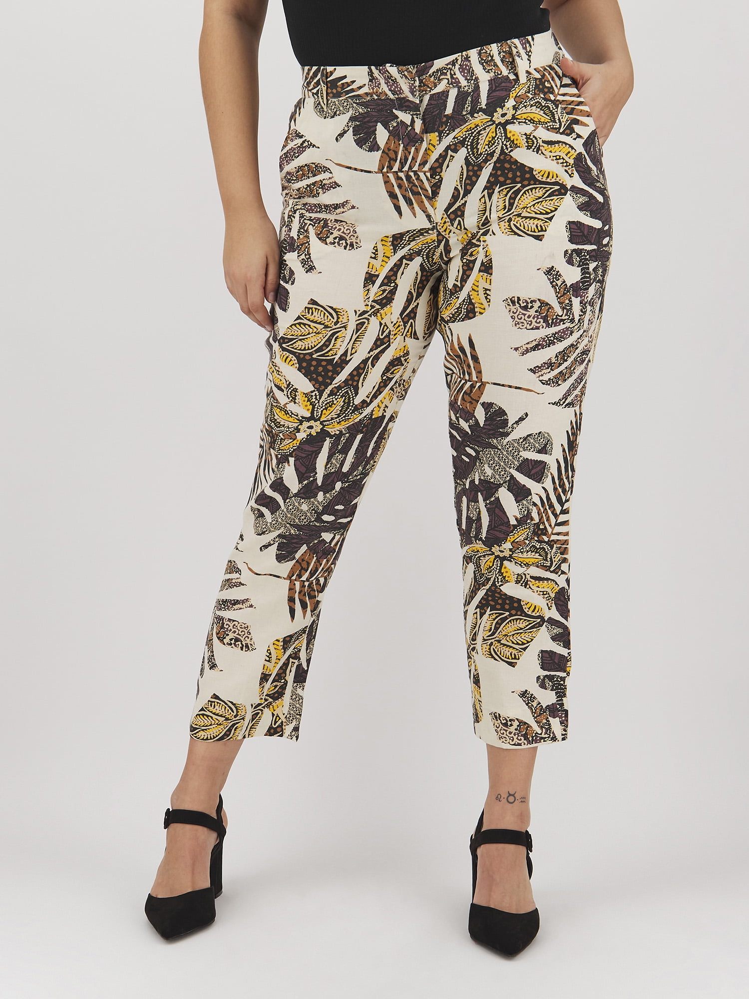 plus size tapered trousers