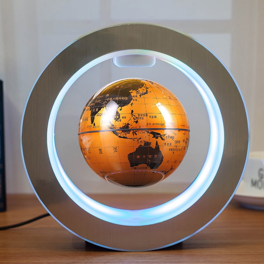 Anti Gravity Rotating World Map Globe for Home Office Decoration Magnetic Levitation Globe Electronic Floating Globe with LED Lights 