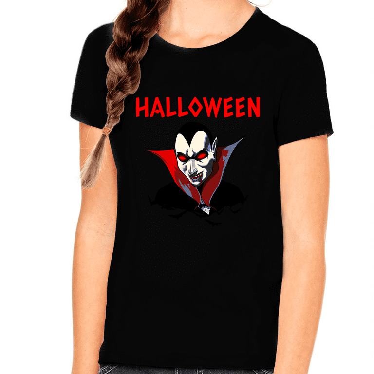 Zombie Shirt Halloween Girls Evil Dracula Bats Halloween Tshirts Kids Halloween Shirt - Walmart.com